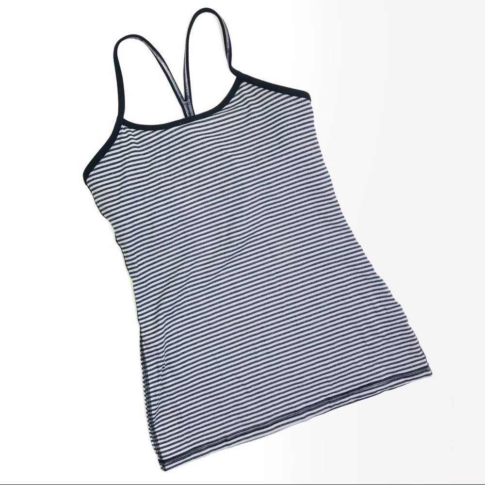 lululemom Power Y Tank Top Striped Size 6 - Picture 2 of 5